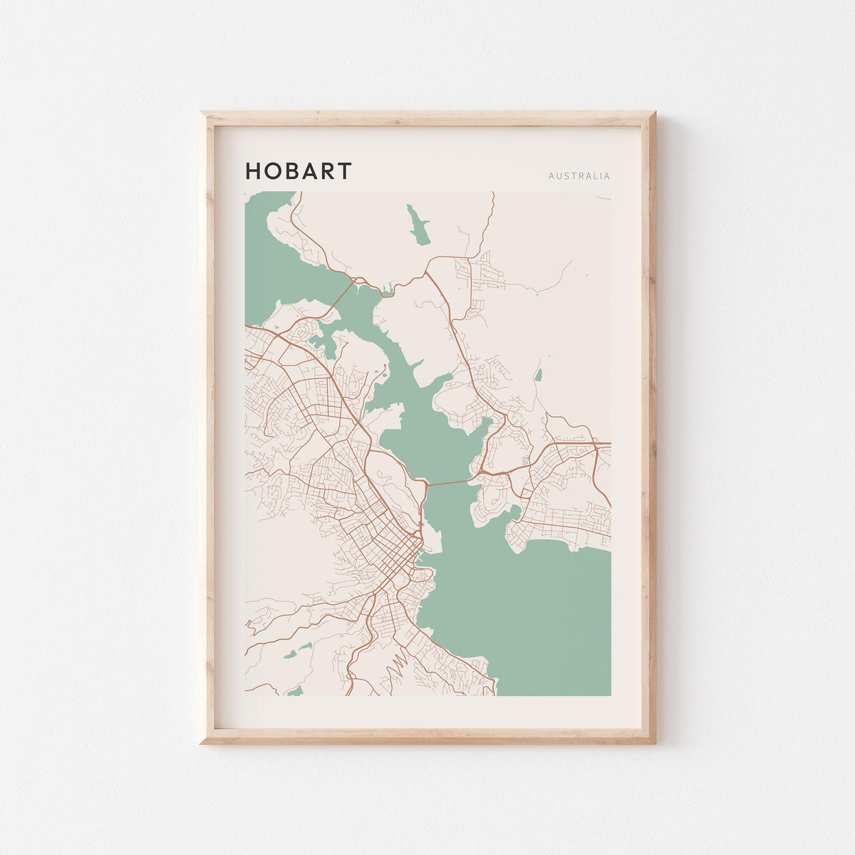 hobart, australia map poster - image 1