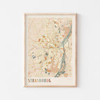 strasbourg france map poster - image 1