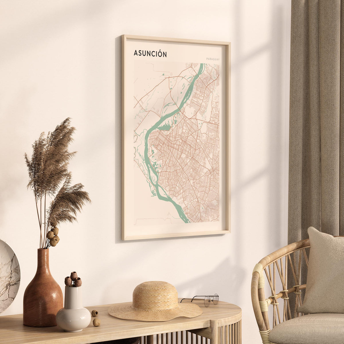 asuncion, paraguay map poster - image 2