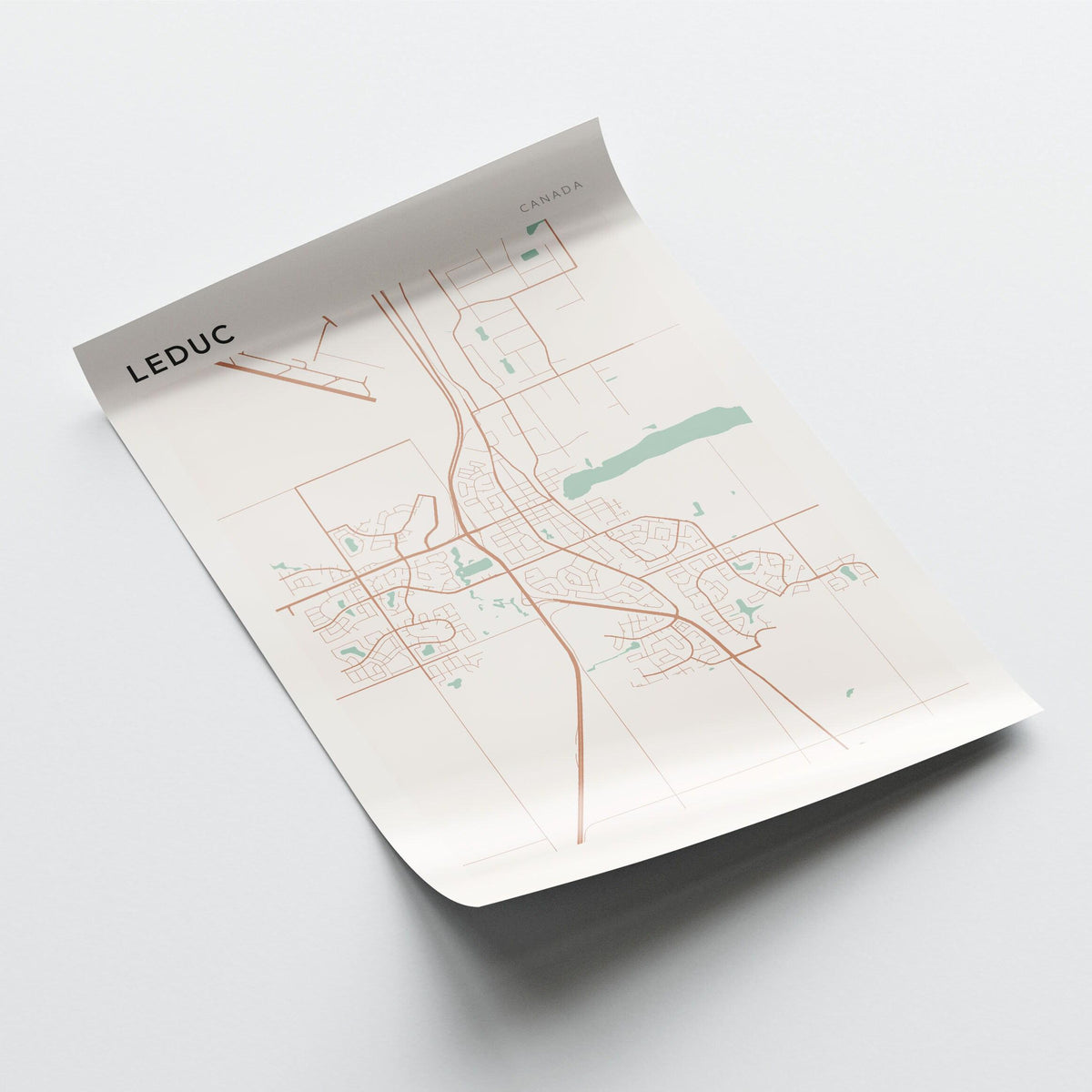 leduc, alberta map poster - image 3