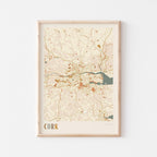 cork ireland map poster - image 1