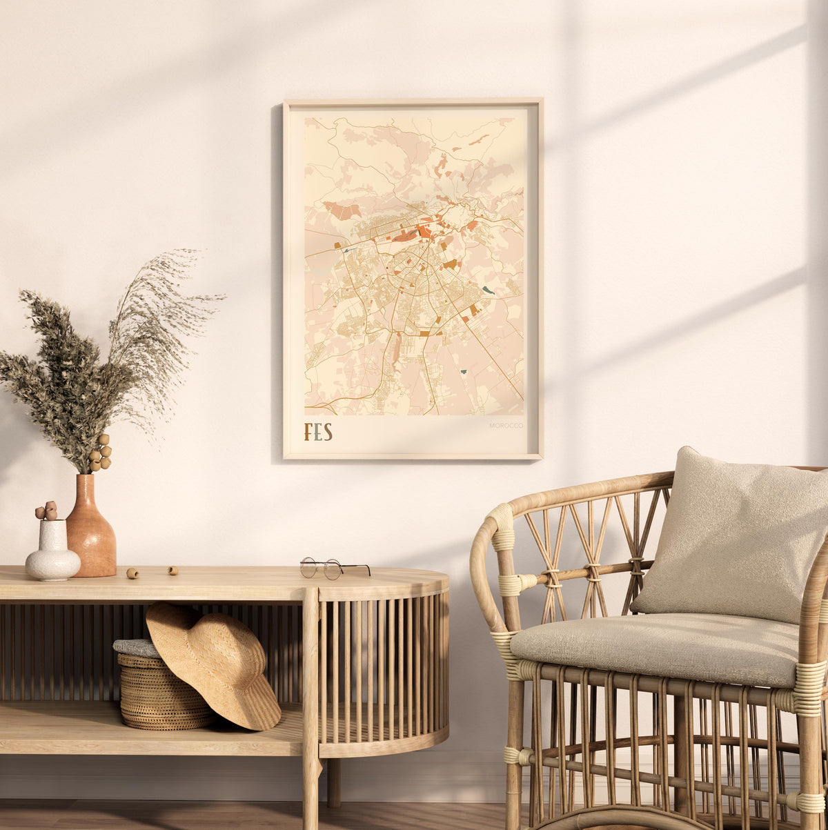 fes, morocco map poster - image 3