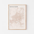 san salvador, el salvador map poster - image 1