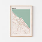 rimini italy map poster - image 1