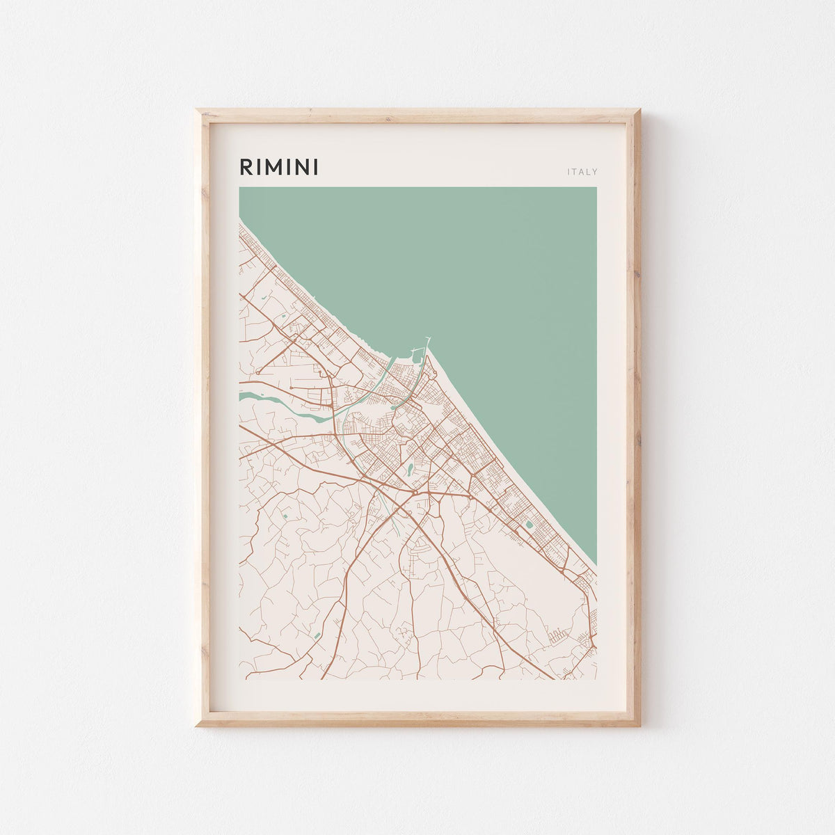 rimini italy map poster - image 1