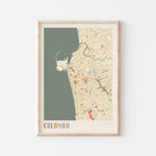 colombo, sri lanka map poster - image 1