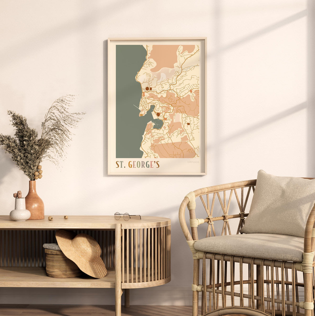 saint georges, grenada map poster - image 3