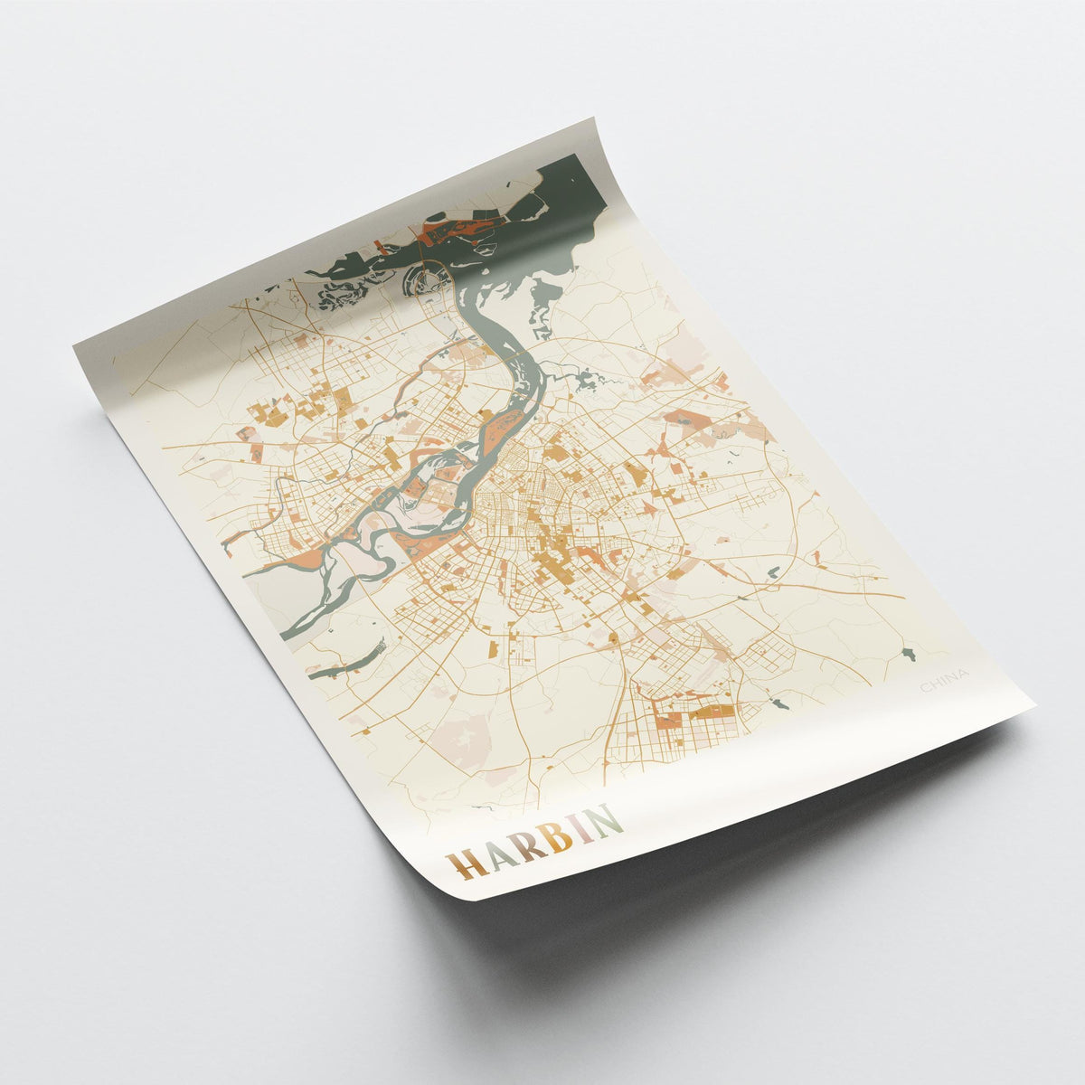 harbin, china map poster - image 4