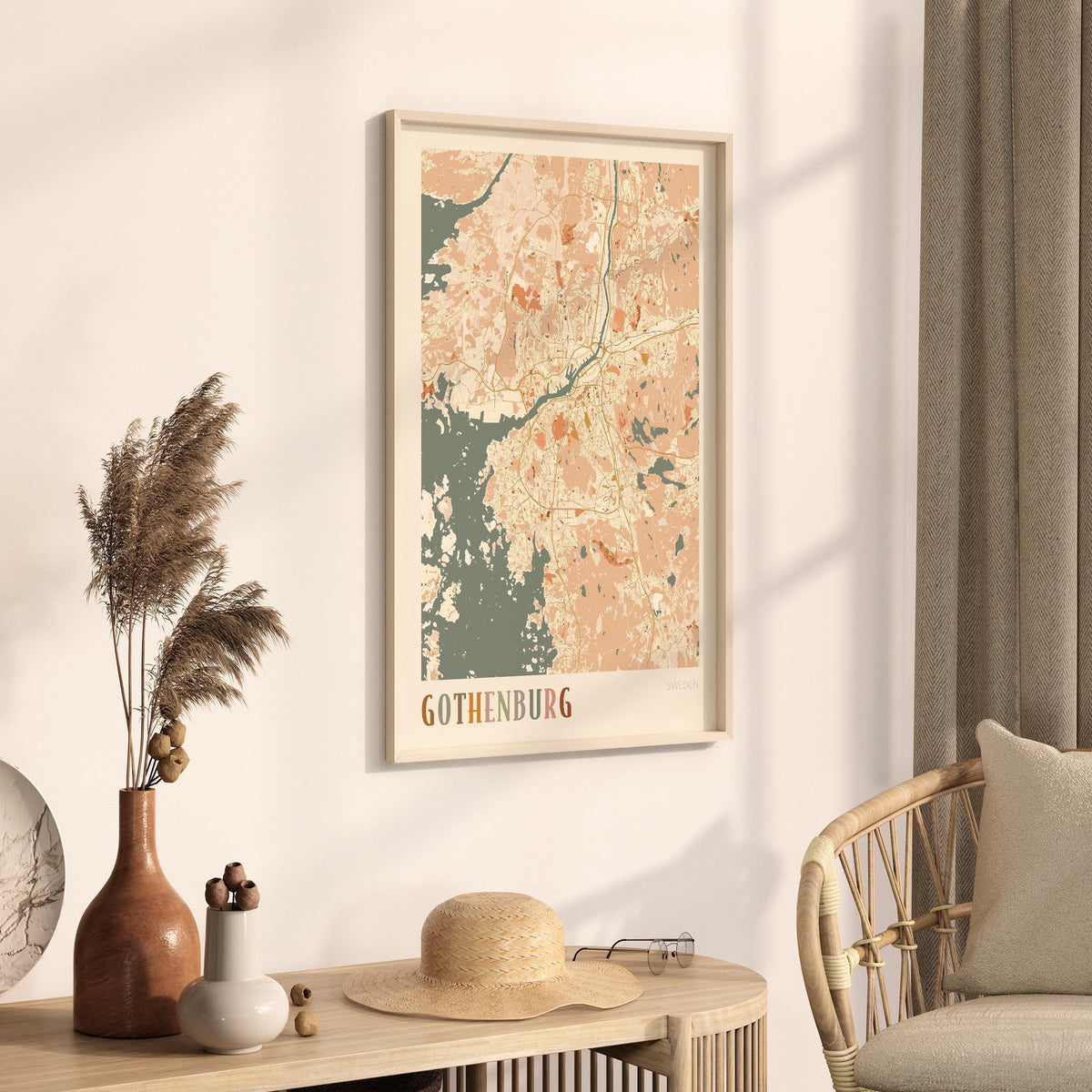 gothenburg sweden map poster - image 2