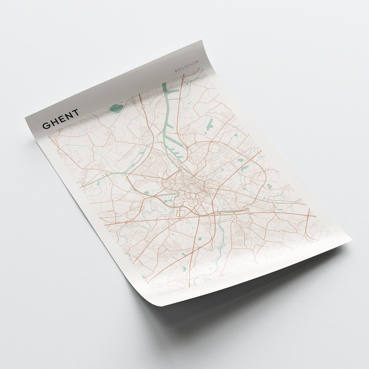 ghent belgium map poster - image 4
