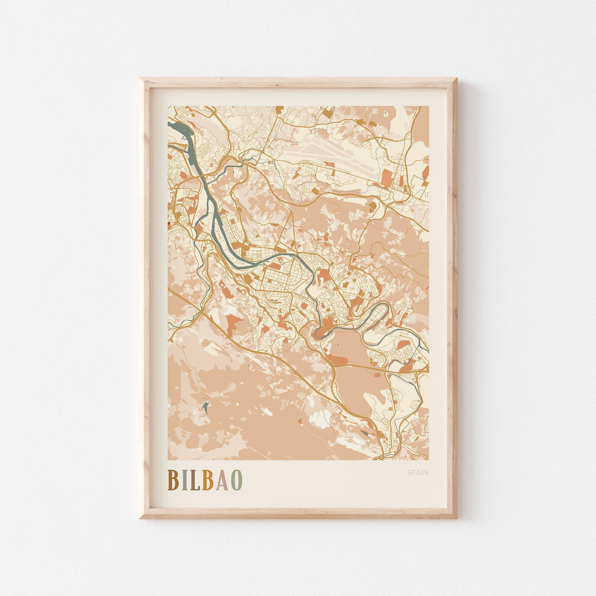 bilbao spain map poster - image 1