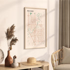 red deer, alberta map poster - image 2