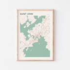 saint john, new brunswick map poster - image 1