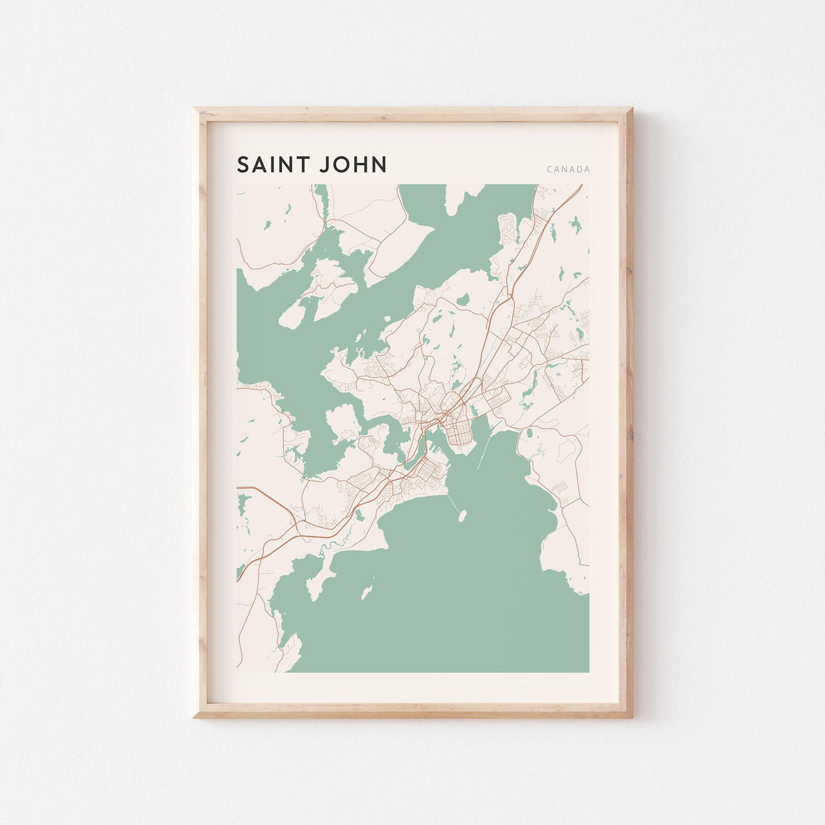 saint john, new brunswick map poster - image 1