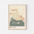 kingston, jamaica map poster - image 1