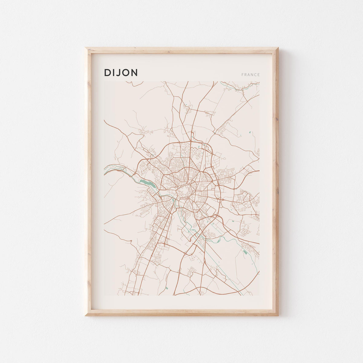dijon france map poster - image 1