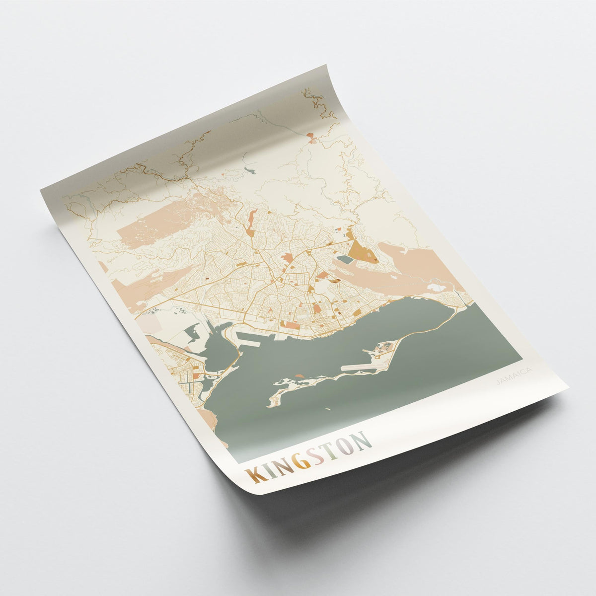 kingston, jamaica map poster - image 4