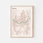 seoul, south korea map poster - image 1