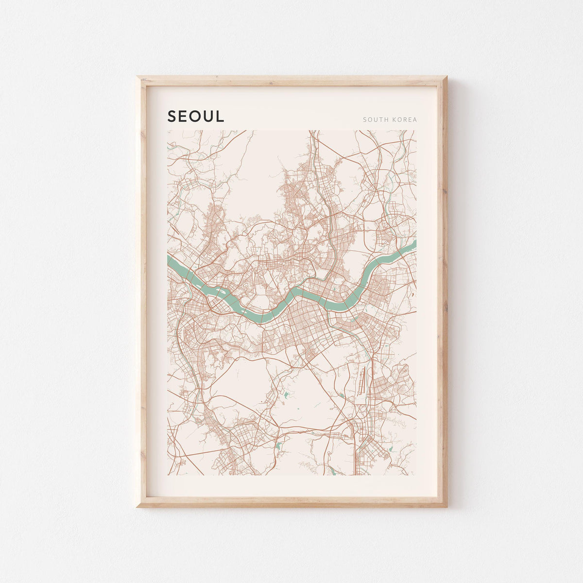 seoul, south korea map poster - image 1