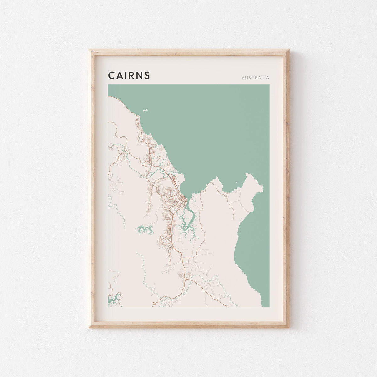 cairns, australia map poster - image 1