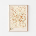 bath, united kingdom map poster - image 1