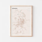 asmara, eritrea map poster - image 1