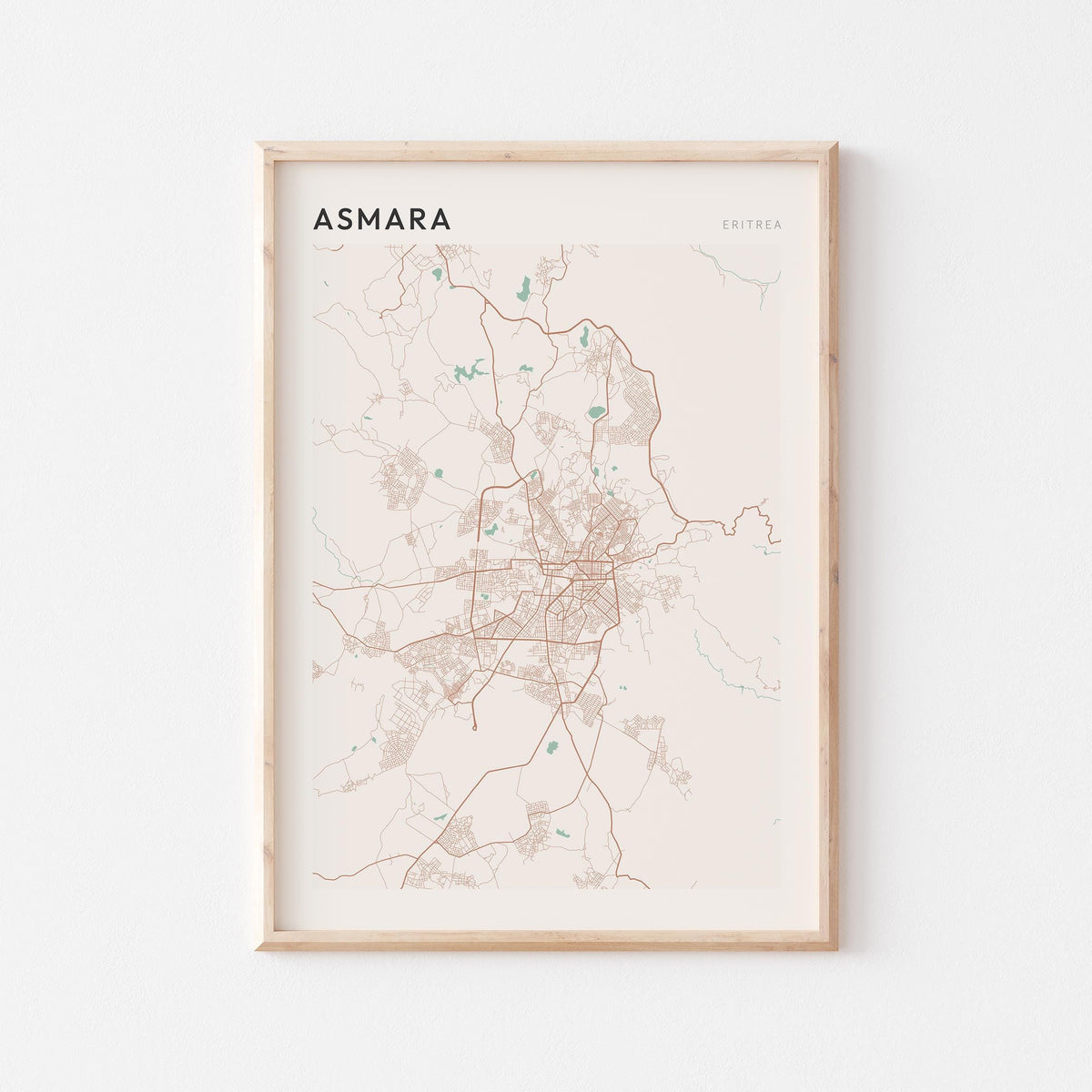asmara, eritrea map poster - image 1