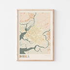 douala, cameroon map poster - image 1