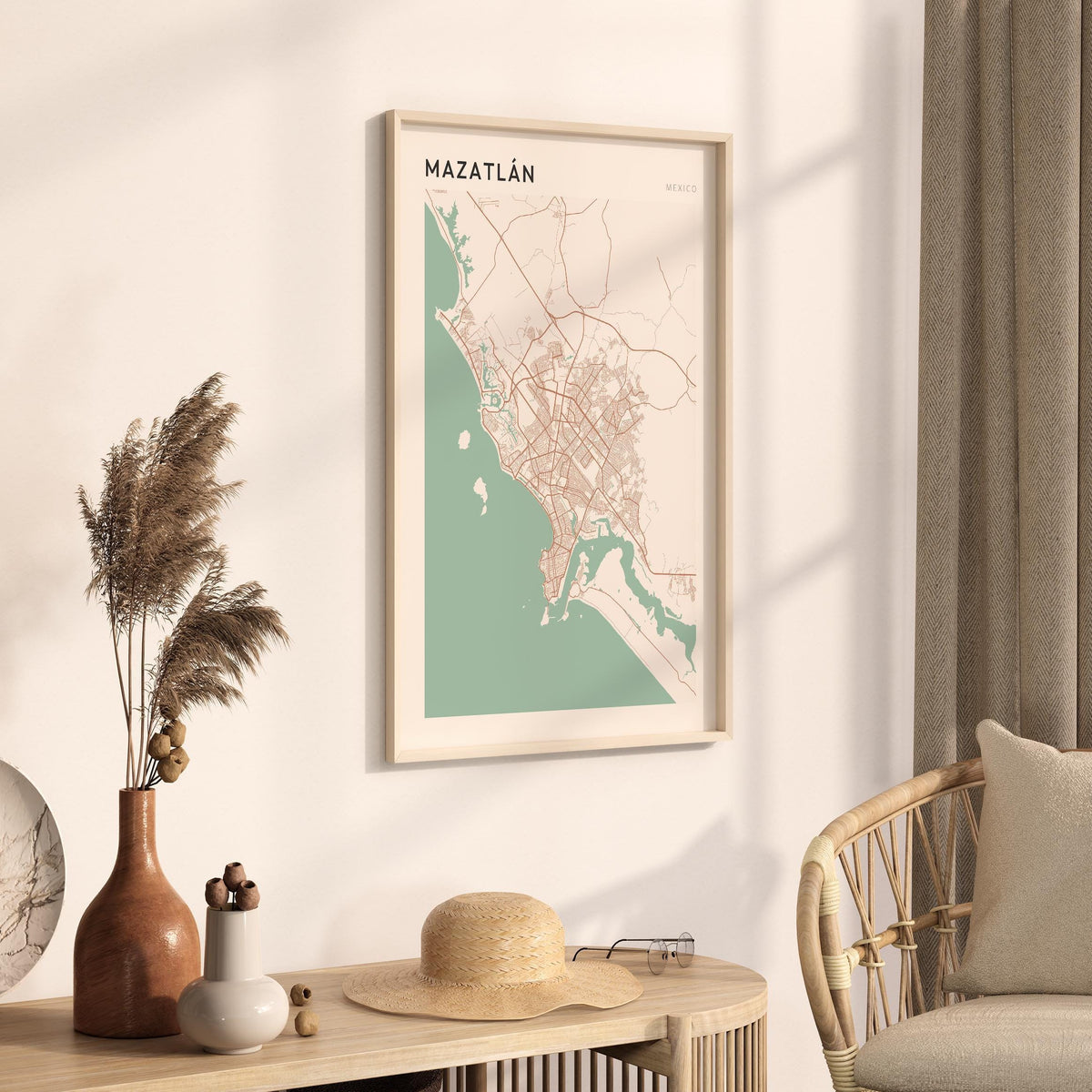mazatlan, mexico map poster - image 2