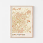guatemala city, guatemala map poster - image 1