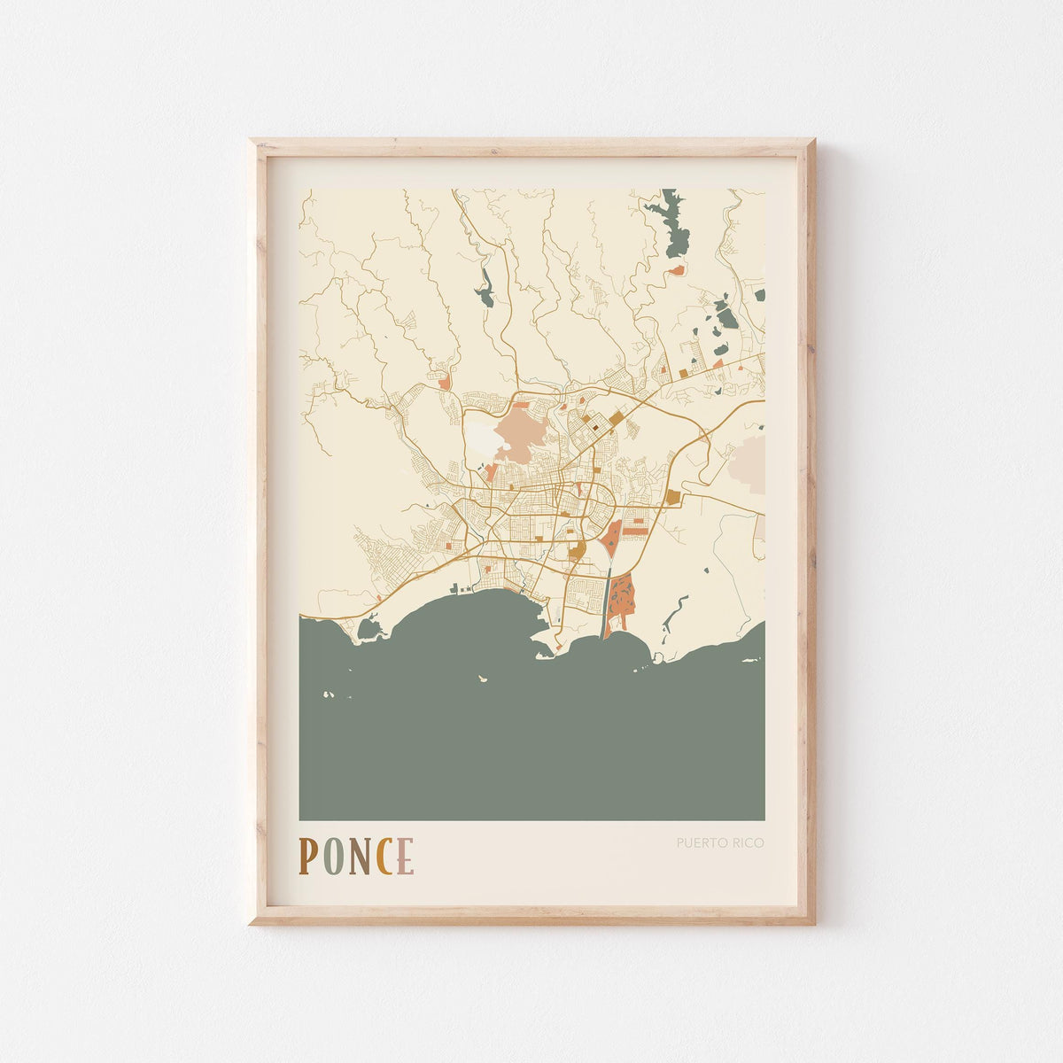 ponce, united states map poster - image 1