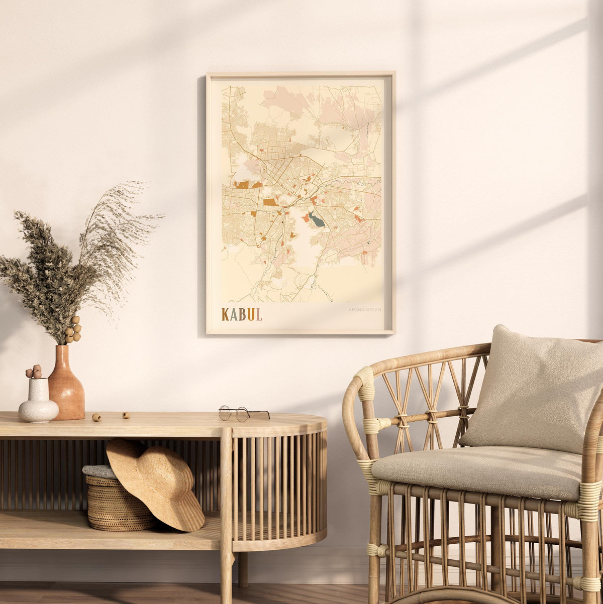 kabul, afghanistan map poster - image 3