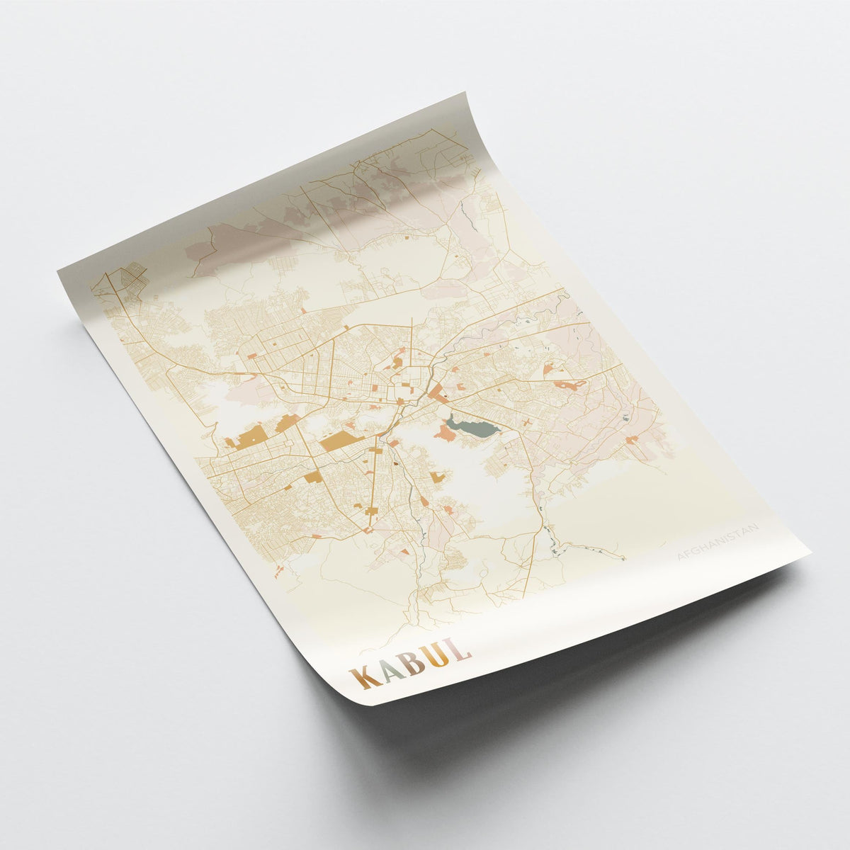 kabul, afghanistan map poster - image 4