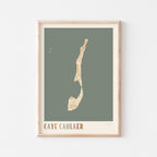 caye caulker, belize map poster - image 1