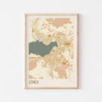 izmir, turkey map poster - image 1