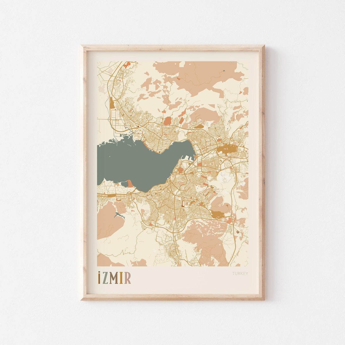 izmir, turkey map poster - image 1