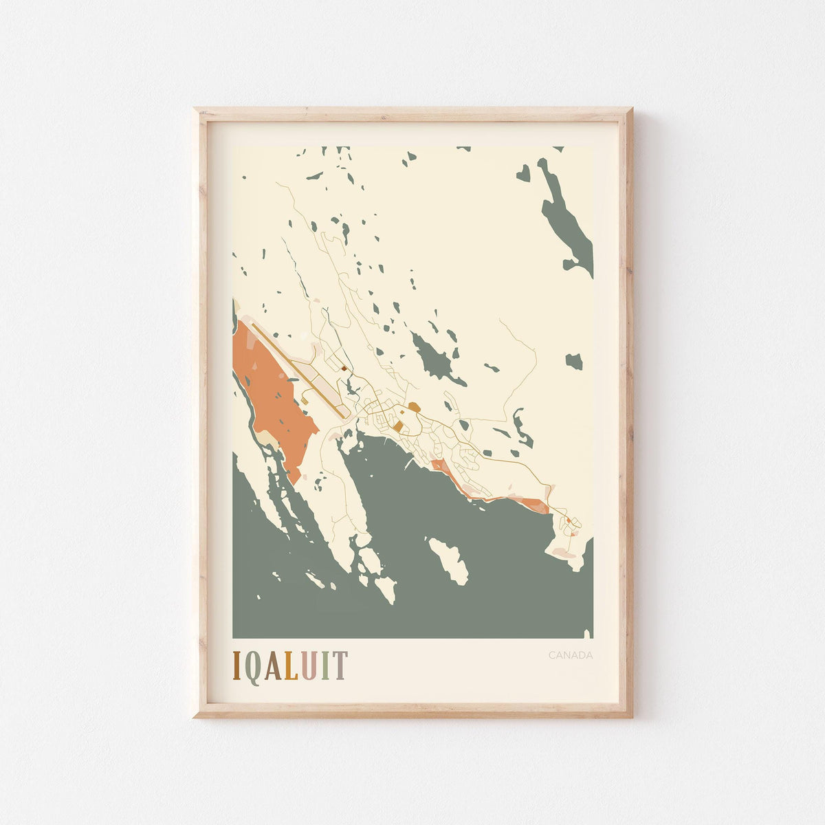 iqaluit, nunavut map poster - image 1