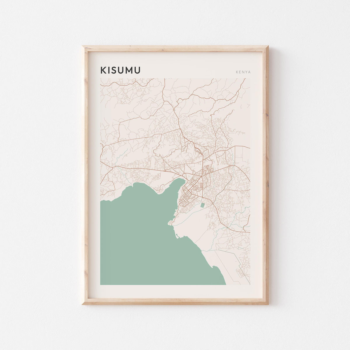 kisumu, kenya map poster - image 1