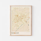 tashkent, uzbekistan map poster - image 1