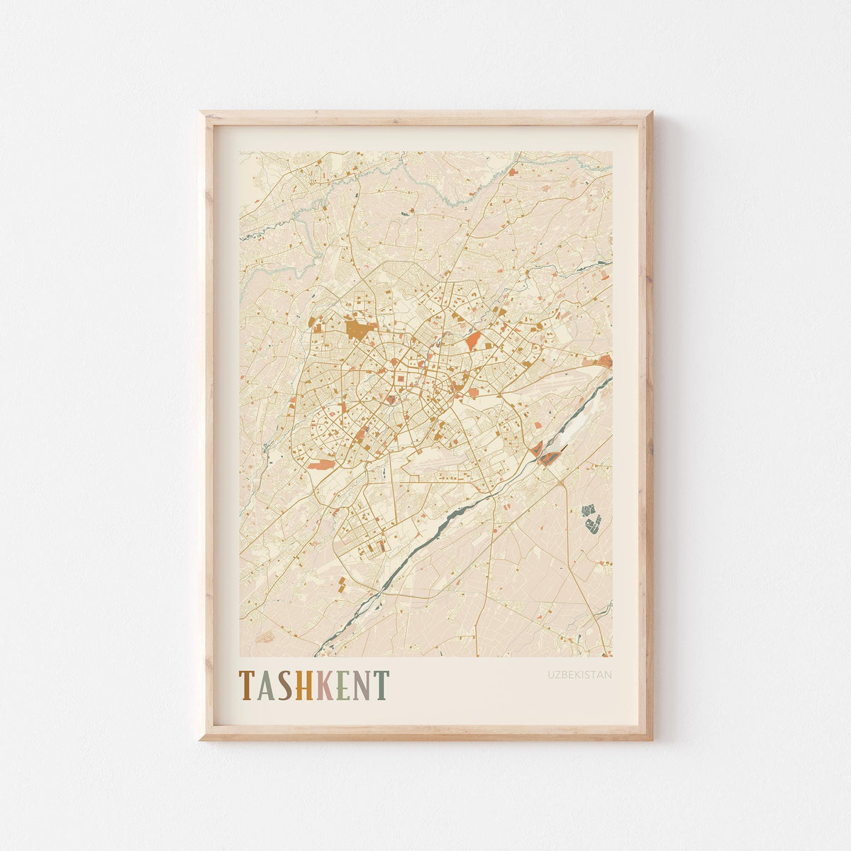 tashkent, uzbekistan map poster - image 1