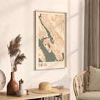 sibenik croatia map poster - image 2