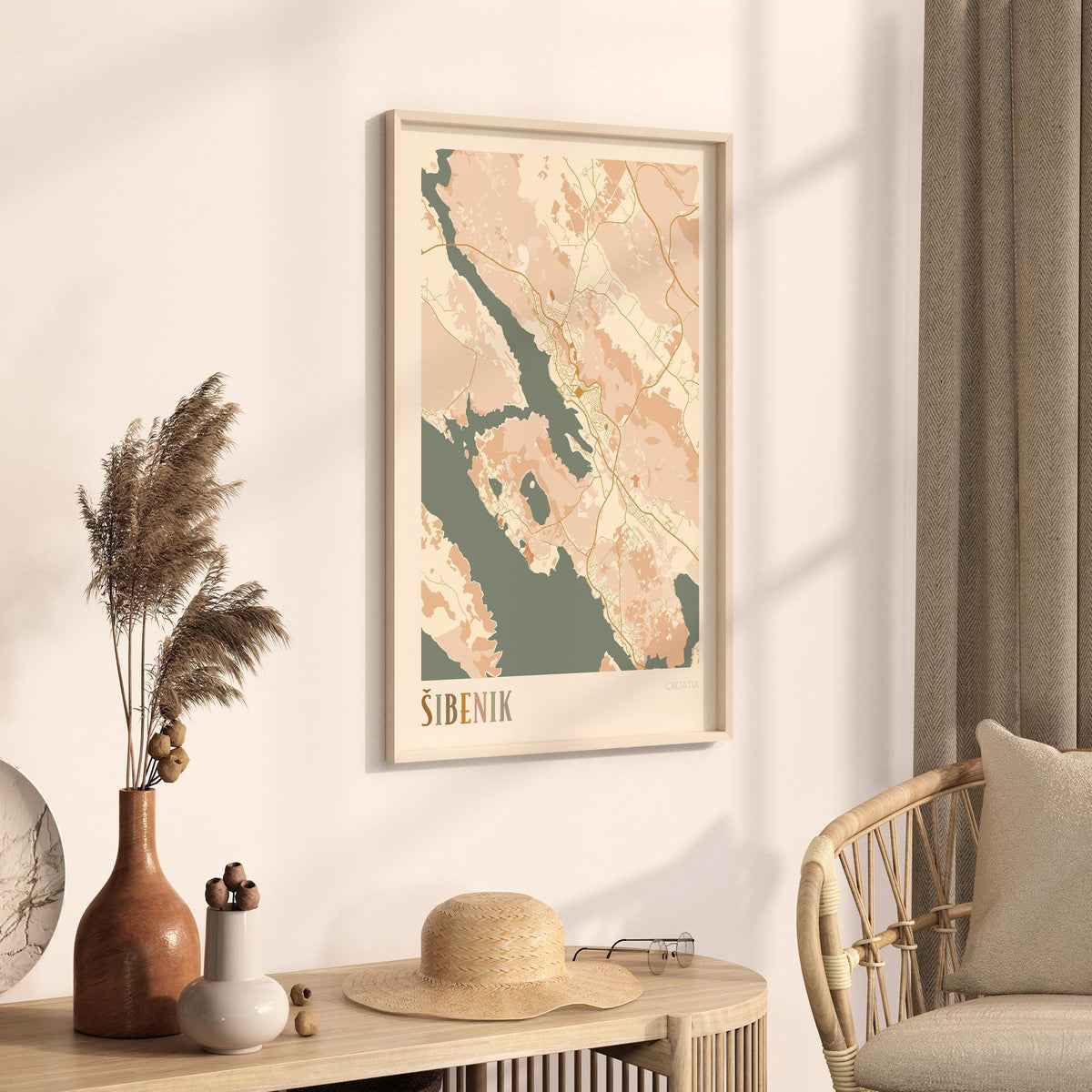 sibenik croatia map poster - image 2