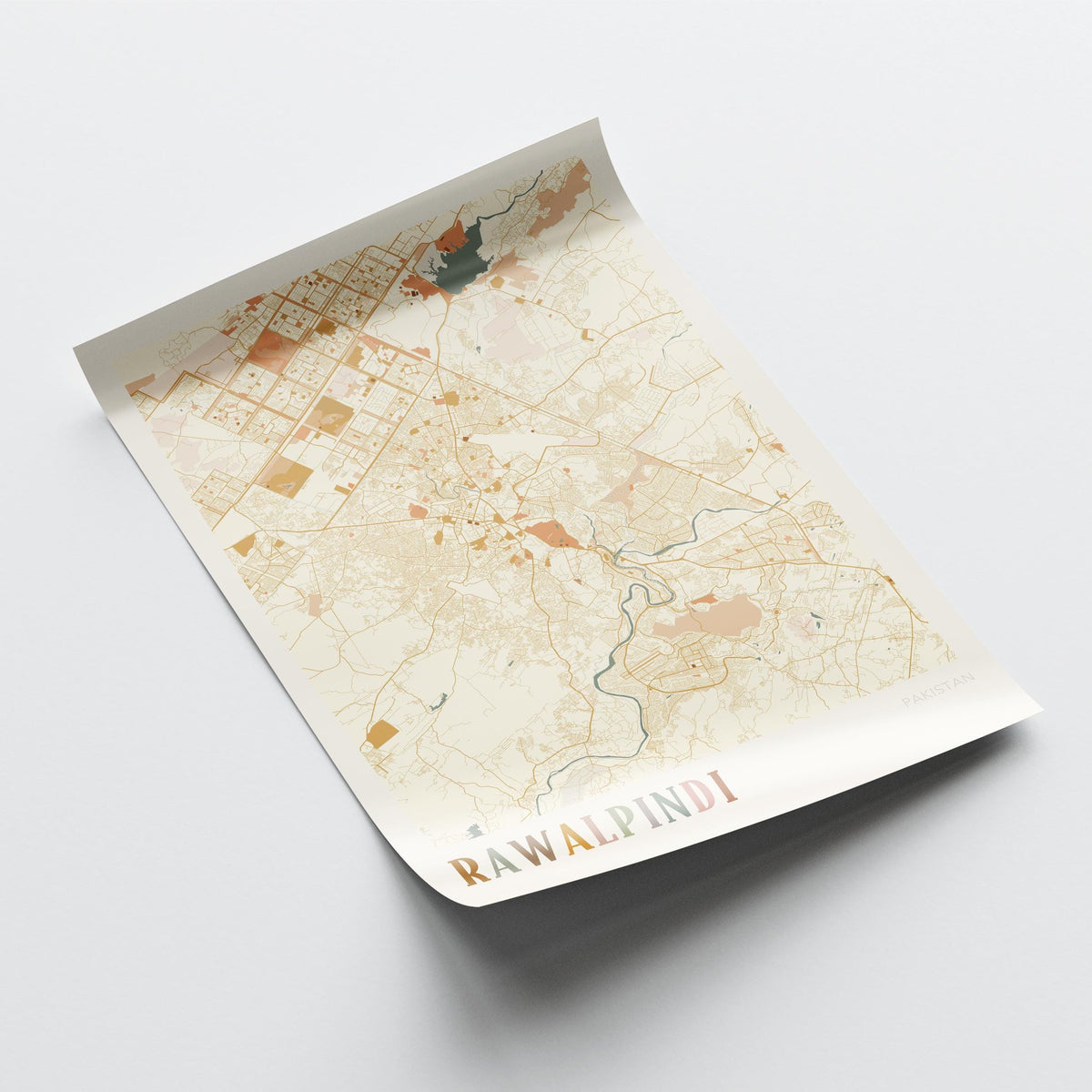 rawalpindi, pakistan map poster - image 4