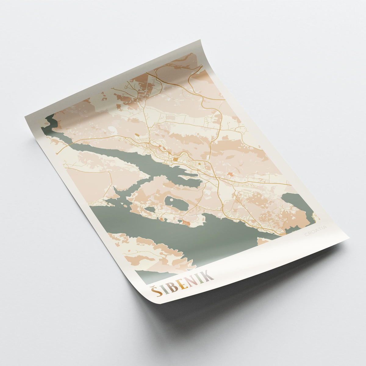 sibenik croatia map poster - image 4