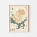 manaus, brazil map poster - image 1