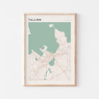 tallinn estonia map poster - image 1