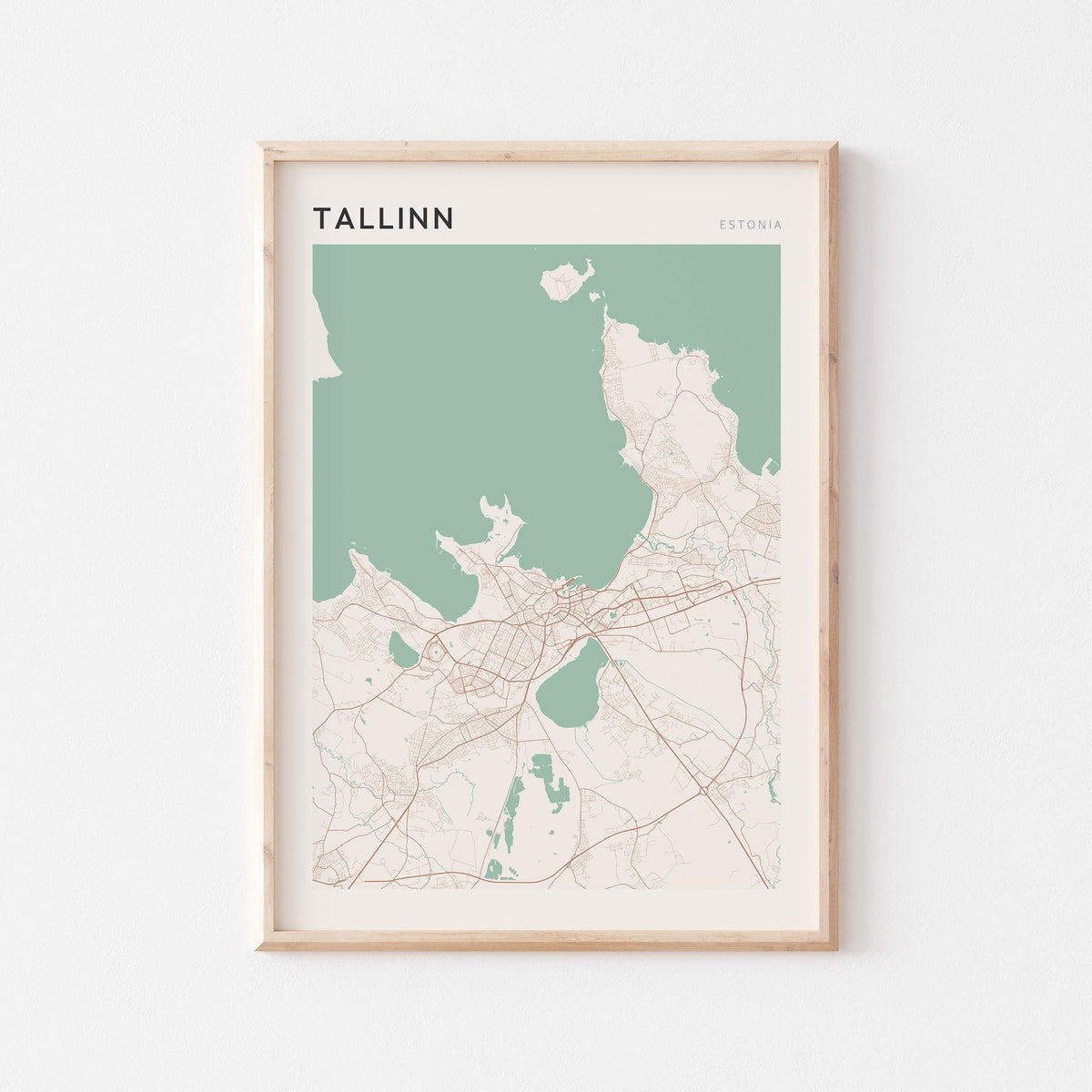 tallinn estonia map poster - image 1