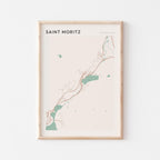 saint moritz switzerland map poster - image 1