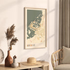 abu dhabi, united arab emirates map poster - image 2