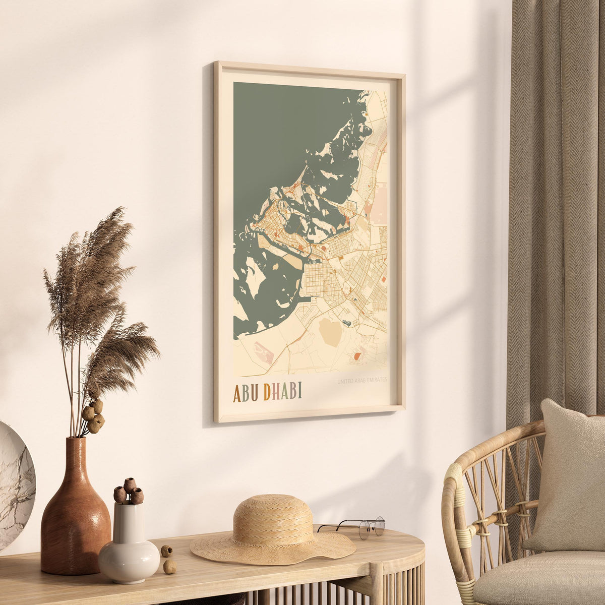 abu dhabi, united arab emirates map poster - image 2